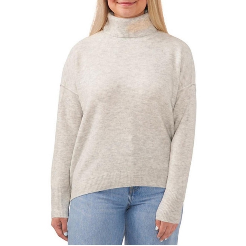 Vince Camuto loose turtleneck heather grey sweater M